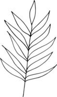 abstract leaves icon. hand drawn doodle. , scandinavian, nordic, minimalism, monochrome. plant, herbarium. vector