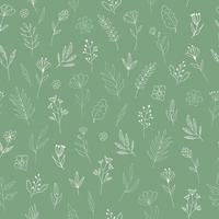 flowers seamless pattern hand drawn doodle. , minimalism, scandinavian, monochrome, trendy colors 2022. simple abstract plants. wallpaper, wrapping paper, textiles, background. vector