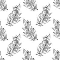 flowering twigs of cherry, apricot, fruit trees. spring seamless pattern. wallpaper, textile, wrapping paper, background. sketch hand drawn doodle style. minimalism. bloom, flowers. vector