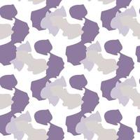 Camouflage seamless pattern. Irregular shapes endless wallpaper. Abstract animal print. vector