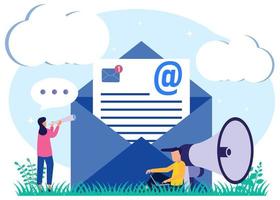 Illustration vector graphic cartoon character of email marketing