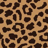 Leopard skin seamless pattern. Wild cat texture repeat. vector