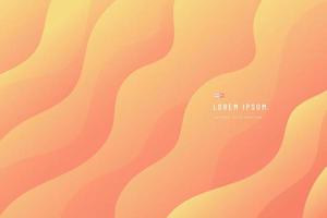 Abstract wavy shape on yellow, light orange, pink background. Modern curve pattern pastel color. You can use for cover brochure template, poster, banner web, print ad, etc. Vector illustration