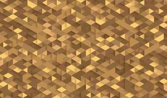 Abstract seamless golden triangle 3D pattern background. Modern geometric texture design. Luxury and elegant concept. Vector illustration