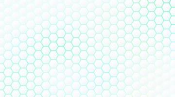 Abstract white hexagon pattern on green and blue neon light background technology style. Modern futuristic geometric shape web banner design. You can use for cover template, poster, flyer, print ad. vector