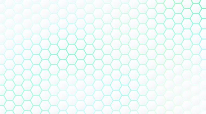Abstract white hexagon pattern on green and blue neon light background technology style. Modern futuristic geometric shape web banner design. You can use for cover template, poster, flyer, print ad.