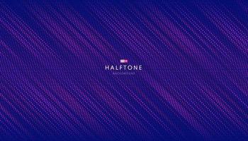 Abstract dynamic pink, red, purple random dotted pattern on dark blue background. Simple modern texture halftone style. Futuristic technology design. Vector illustration