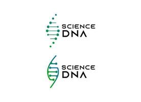 plantilla de vector de logotipo de adn de ciencia