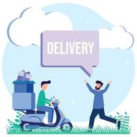 Illustration vector graphic cartoon character of delivery