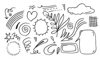 Hand drawn set elements, for concept design. vector illustration.