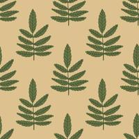 Seamless pattern with green leaves. Botanical wallpaper. vector