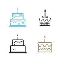 birthday cake logo vector