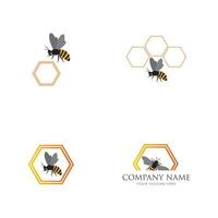 abeja y panal vector