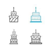 birthday cake logo vector