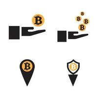 ilustración del logotipo de bitcoin vector