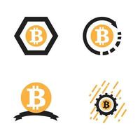 ilustración del logotipo de bitcoin vector