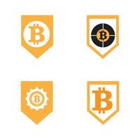 ilustración del logotipo de bitcoin vector