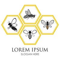 vector de logotipo de abeja