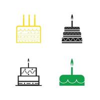 birthday cake logo vector