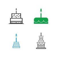 birthday cake logo vector