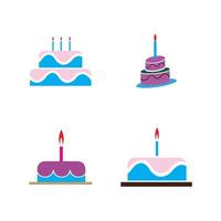 birthday cake logo vector