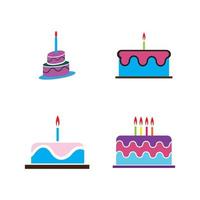 birthday cake logo vector