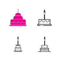 birthday cake logo vector