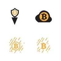 ilustración del logotipo de bitcoin vector