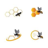 bee and honeycomb vector