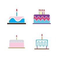 birthday cake logo vector