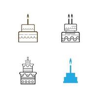 birthday cake logo vector