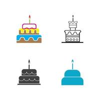 birthday cake logo vector