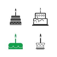 birthday cake logo vector