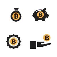 ilustración del logotipo de bitcoin vector