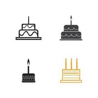 birthday cake logo vector