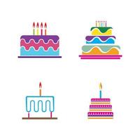 birthday cake logo vector