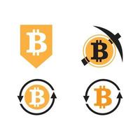 ilustración del logotipo de bitcoin vector