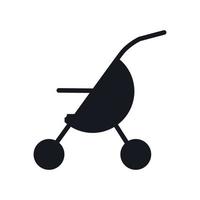silhouette transportation icon of stroller vector