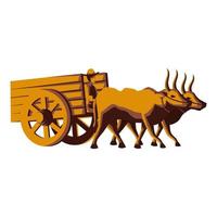 clip art of cow cart with cartoon design