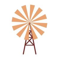 clip art of windmill with cartoon design vector