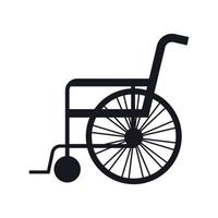 silhouette transportation icon of wheel chair vector