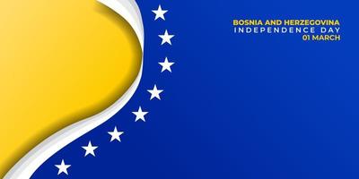Blue abstract background with star design. good template for Bosnia and Herzegovina independence day design. vector