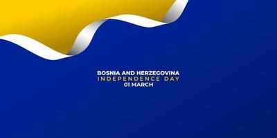 fondo abstracto azul con diseño de banner. buena plantilla para el diseño del día de la independencia de bosnia y herzegovina. vector