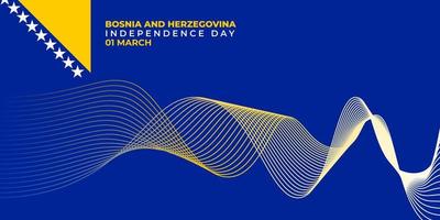 diseño de fondo abstracto azul. buena plantilla para el diseño del día de la independencia de bosnia y herzegovina. vector