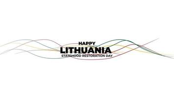 Lithuania background with waving line design. vector