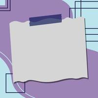 Paper note on memphis background Free Vector