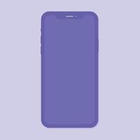 minimal clay smartphone device mock-up vector