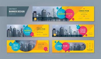 Horizontal header web banner. Abstract banner design web template Set, Modern cover header vector