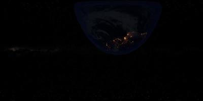 VR 360 Earth and Sun from space video