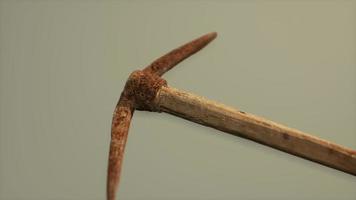 Close up of an old rusted pickaxe head video